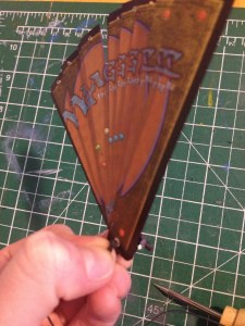 Move from the face of the cards to the back.